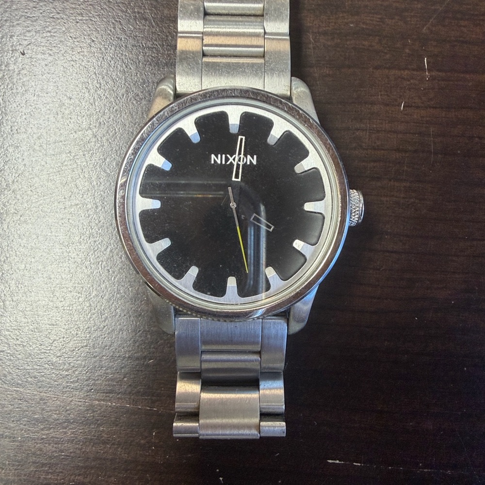 Nixon Silver and Black Men's Watch